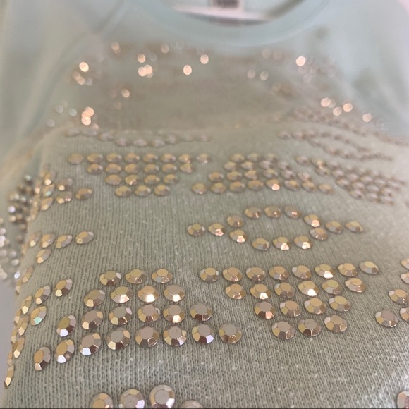 PINK Victoria's Secret Mint Aztec Tribal Sequin Pullover Crewneck Sweats… - Picture 11 of 11